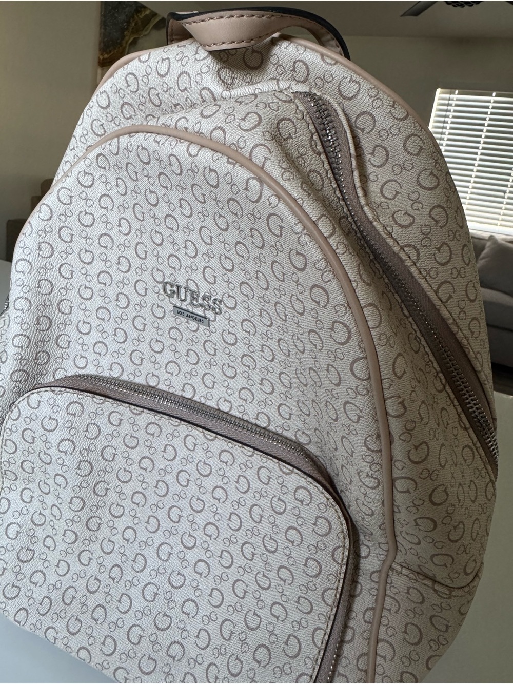 GUESS Backpack Brown / Beige - Picture 5 of 7